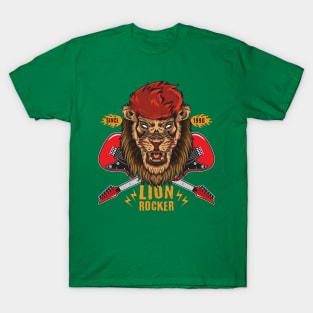 Retro Lion Rocker T-Shirt